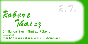 robert thaisz business card