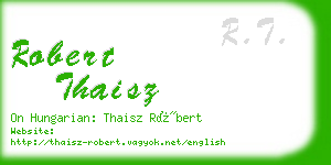 robert thaisz business card